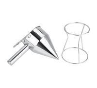 Funnuto di cottura in acciaio inossidabile con supporto, distributore di imbarcazioni per pastella per pancake, cupcake, cioccolato, dessert, utensile da con rack
