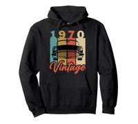 Funny 1970 Vintage Retro Compleanno Antico Vecchio Signora Auto Felpa con Cappuccio
