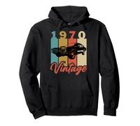 Funny 1970 Vintage Retro Compleanno Antico Vecchio Signora Auto Felpa con Cappuccio