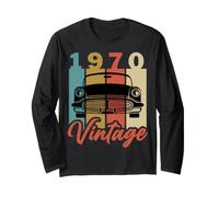 Funny 1970 Vintage Retro Compleanno Antico Vecchio Signora Auto Maglia a Manica