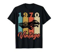 Funny 1970 Vintage Retro Compleanno Antico Vecchio Signora Auto Maglietta