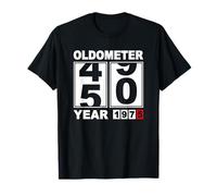 Funny 1975 Oldometer I 50th Birthday Gifts 50 Year Old Maglietta