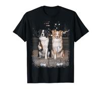 Funny 2 Fumare Border Collie Dogs Bere Birra Meme Maglietta