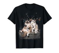 Funny 2 Fumare Ragdoll Cats Bere Birra Meme Maglietta