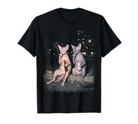 Funny 2 Fumare Sphynx Cats Bere Birra Meme Maglietta