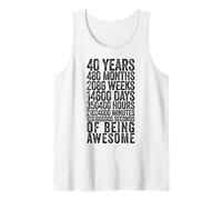 Funny 40th Birthday Shirt Old Meter Funny 40 Year Old Gifts Canotta