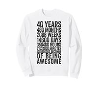 Funny 40th Birthday Shirt Old Meter Funny 40 Year Old Gifts Felpa