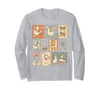Funny 4th of July Goose Retro Independence Day Firequacker Maglia a Manica