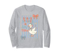 Funny 4th of July Goose Retro Independence Day Firequacker Maglia a Manica