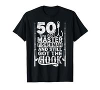 Funny 50 Year Old Fishing apparel Vintage Gift for Dad Men Maglietta