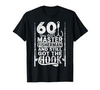 Funny 60 Year Old Fishing apparel Vintage Gift for Dad Men Maglietta