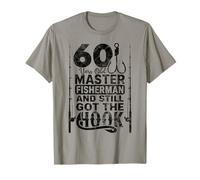 Funny 60 Year Old Fishing apparel Vintage Gift for Dad Men Maglietta