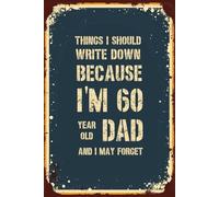 Funny 60th Birthday Notebook For Dad: Vintage Themed Blank Lined Notebook | Birthday Gifts For 60 Year Old Men