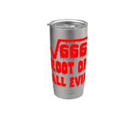 Funny 666 Square Root All Evil Matematico Insegnante di Matematica Bicchiere termico in acciaio inox doppia parete
