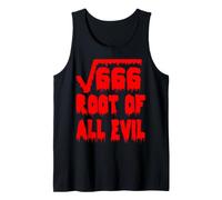 Funny 666 Square Root all Evil Matematico Insegnante di Matematica Canotta