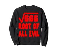 Funny 666 Square Root all Evil Matematico Insegnante di Matematica Felpa
