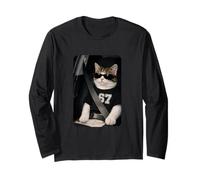 Funny 67 Cat Sunglasses Six Seven 6 7 Cat Meme Gen Alpha Maglia a Manica