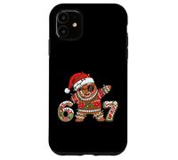 Funny 67 Gingerbread Six Seven Ice Cream Drip Christmas Meme Custodia per iPhone 11