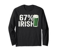 Funny 67 Irish Six Seven St Pats Joke 6 7 St Patricks Day Maglia a Manica