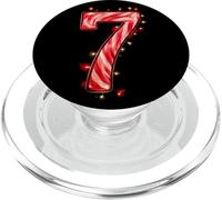 Funny 67 Six Seven Matching Christmas Candy Cane Lights PopSockets PopGrip per MagSafe