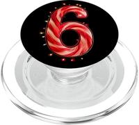 Funny 67 Six Seven Matching Christmas Candy Cane Lights PopSockets PopGrip per MagSafe
