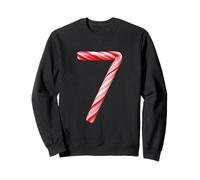 Funny 67 Six Seven Meme Christmas Matching Candy Cane Black Felpa