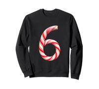 Funny 67 Six Seven Meme Christmas Matching Candy Cane Black Felpa