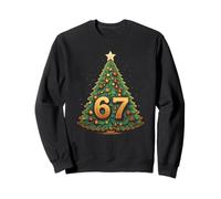 Funny 67 Six Seven Meme Christmas Vintage Tree Graphic Felpa
