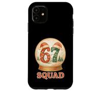 Funny 67 Squad Pigiama natalizio Six Seven Snow Globe Meme Custodia per iPhone 11