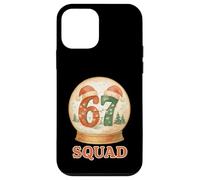 Funny 67 Squad Pigiama natalizio Six Seven Snow Globe Meme Custodia per iPhone 12 mini