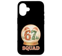 Funny 67 Squad Pigiama natalizio Six Seven Snow Globe Meme Custodia per iPhone 16