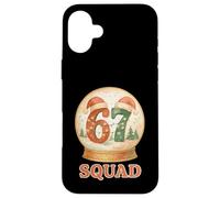 Funny 67 Squad Pigiama natalizio Six Seven Snow Globe Meme Custodia per iPhone 16 Plus