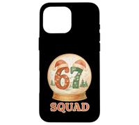Funny 67 Squad Pigiama natalizio Six Seven Snow Globe Meme Custodia per iPhone 16 Pro Max