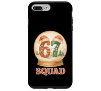 Funny 67 Squad Pigiama natalizio Six Seven Snow Globe Meme Custodia per iPhone 7 Plus/8 Plus