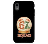 Funny 67 Squad Pigiama natalizio Six Seven Snow Globe Meme Custodia per iPhone XR