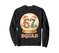 Funny 67 Squad Pigiama Natalizio Six Seven Snow Globe Meme Felpa