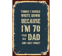 Funny 70th Birthday Notebook For Dad: Vintage Themed Blank Lined Notebook | Birthday Gift For 70 Year Old Dad