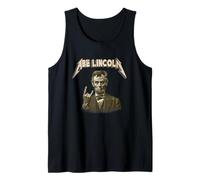 Funny 80s 90s Heavy Metal Music Band Abe Abraham Lincoln Canotta