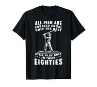 Funny 80th Birthday Golf Dad Play in Eighties Golfer Golfing Maglietta