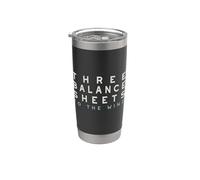 Funny Accounting Pun Tre bilanci al vento Bicchiere termico in acciaio inox doppia parete