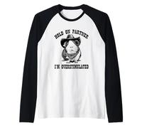 Funny ADHD Western Howdy Partner Overstimulated Guinea Pig Maglia con Maniche Raglan