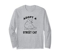 Funny Adopt a Street Cat Possum Lover Maglia a Manica