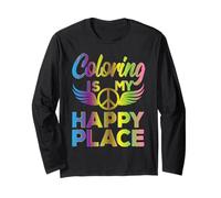 Funny Adult Coloring Humor Art Teacher Artist Rainbow Meme Maglia a Manica