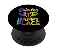 Funny Adult Coloring Humor Art Teacher Artist Rainbow Meme PopSockets PopGrip Adesivo