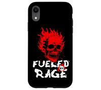 Funny Adult Humor, Skull on Fire Fueled by Rage Custodia per iPhone XR