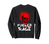 Funny Adult Humor, Skull on Fire Fueled by Rage Felpa