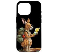 Funny Adventures - Costume da canguro con zaino e mappa Custodia per iPhone 16 Pro