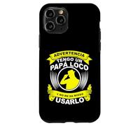 Funny Advertencia Tengo Un Papa Loco Y No Me Da Miedo Usarlo Custodia per iPhone 11 Pro