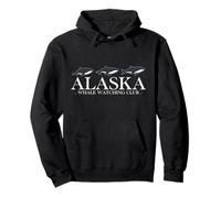 Funny Alaska Whale Watcher Club Felpa con Cappuccio