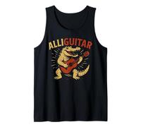 Funny Alligator Guitar Music Pun Animal Acoustic Joke Item Canotta